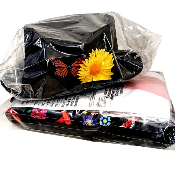 Halloween Day of the Dead Costume Adult Plus Sz XXL 48-52 BLACK Jacket 3 PIECES - Picture 2 of 13